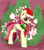 Size: 1400x1600 | Tagged: safe, artist:darkflame75, imported from derpibooru, roseluck, earth pony, pony, bow, christmas, christmas wreath, cute, cuteluck, female, hat, mare, ornament, rosabetes, santa hat, snow, snowfall, solo, wreath