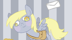 Size: 493x277 | Tagged: safe, artist:octopeanut, imported from derpibooru, derpy hooves, pegasus, pony, ask, ask-ditzydoo, female, mailmare, mare, solo, tumblr