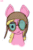 Size: 741x1125 | Tagged: safe, artist:fuzzy-maiden, imported from derpibooru, cherry berry, animated, aviator hat, eyepatch, female, goggles, hat, solo, traditional art
