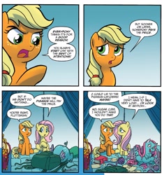 Size: 1295x1396 | Tagged: safe, artist:tonyfleecs, idw, imported from derpibooru, applejack, fluttershy, pigasus, spoiler:comic, spoiler:comicff23