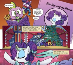 Size: 1386x1219 | Tagged: safe, artist:agnesgarbowska, artist:katiecandraw, idw, imported from derpibooru, rarity, spike, twilight sparkle, alicorn, pony, spoiler:comic, spoiler:comicholiday2015, ballet, clara, clothes, dress, female, mare, nutcracker, sweetie fail, the nutcracker, twilight sparkle (alicorn)