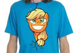 Size: 1152x812 | Tagged: safe, artist:tonyfleecs, idw, imported from derpibooru, applejack, spoiler:comic, spoiler:comicff23, chemise, irl, photo, photoshop, smiling