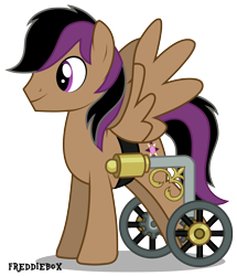 Size: 2583x3000 | Tagged: safe, artist:brony-works, imported from derpibooru, stellar eclipse, pegasus, pony, male, solo, stallion, wheelchair