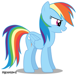 Size: 3068x3000 | Tagged: safe, artist:brony-works, imported from derpibooru, rainbow dash, pegasus, pony, female, grin, mare, shadow, simple background, smiling, solo, transparent background