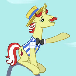 Size: 600x600 | Tagged: safe, imported from derpibooru, screencap, flam, the super speedy cider squeezy 6000, male, solo