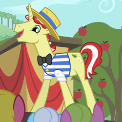 Size: 600x600 | Tagged: safe, imported from derpibooru, screencap, cherry berry, daisy, flim, flower wishes, linky, shoeshine, the super speedy cider squeezy 6000