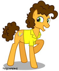 Size: 2469x3000 | Tagged: safe, artist:brony-works, imported from derpibooru, cheese sandwich, earth pony, pony, clothes, male, raised hoof, shadow, simple background, smiling, solo, stallion, transparent background, vector