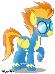 Size: 2243x3000 | Tagged: safe, artist:brony-works, imported from derpibooru, spitfire, pegasus, pony, female, goggles, show accurate, simple background, solo, transparent background, vector, wonderbolts uniform