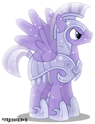 Size: 2303x3000 | Tagged: safe, artist:brony-works, imported from derpibooru, amethyst stone, crystal pony, pegasus, pony, armor, crystal guard, crystal guard armor, male, pegasus royal guard, royal guard, simple background, solo, stallion, transparent background, vector