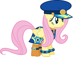 Size: 7663x6000 | Tagged: safe, artist:vulthuryol00, imported from derpibooru, admiral fairy flight, fluttershy, testing testing 1-2-3, .svg available, absurd resolution, ancient wonderbolts uniform, clothes, costume, female, simple background, solo, transparent background, vector