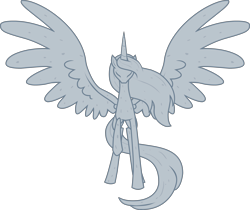 Size: 3622x3046 | Tagged: safe, artist:the-clockwork-crow, imported from derpibooru, alicorn, pony, simple background, solo, statue, transparent background, vector