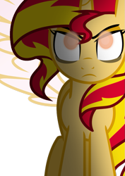 Size: 744x1052 | Tagged: dead source, safe, artist:strawberry-pannycake, imported from derpibooru, sunset shimmer, alicorn, pony, unicorn, .svg available, alicornified, female, front, race swap, shimmercorn, simple background, solo, svg, transparent background, vector, wings