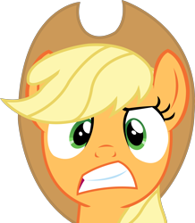 Size: 3760x4320 | Tagged: safe, artist:sketchmcreations, imported from derpibooru, applejack, what about discord?, absurd resolution, cowboy hat, female, gritted teeth, hat, simple background, solo, stetson, transparent background, vector