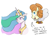 Size: 1778x1389 | Tagged: safe, artist:manual-monaro, imported from derpibooru, princess celestia, celestia is not amused, civilization, civilization v, dialogue, disapproval, duo, elizabeth i, england, eye twitch, nervous sweat, simple background, unamused