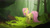 Size: 2500x1376 | Tagged: safe, artist:fuzzyfox11, imported from derpibooru, fluttershy, female, folded wings, forest, looking at you, looking back, nature, scenery, solo