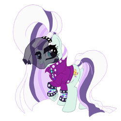 Size: 1024x1024 | Tagged: safe, artist:eternal-nocturn, imported from derpibooru, coloratura, the mane attraction, clothes, countess coloratura, female, jacket, leather jacket, solo