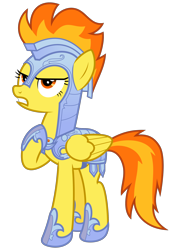 Size: 2000x2924 | Tagged: safe, artist:vectorfag, imported from derpibooru, spitfire, pegasus, pony, armor, female, request, show accurate, simple background, solo, trace, transparent background, vector