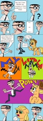 Size: 847x2369 | Tagged: safe, artist:therockinstallion, imported from derpibooru, applejack, comic sans, crossover, denzel crocker, female, shocked, solo, spasm, the fairly oddparents