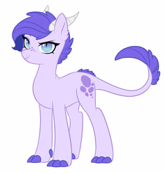 Size: 2000x2100 | Tagged: safe, artist:kianamai, imported from derpibooru, oc, oc only, oc:crystal clarity, dracony, hybrid, kilalaverse, interspecies offspring, next generation, offspring, parent:rarity, parent:spike, parents:sparity, redesign, simple background, solo, white background