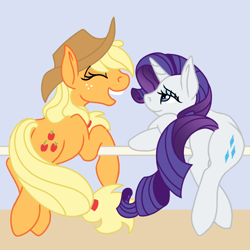 Size: 1280x1280 | Tagged: safe, artist:couchcrusader, imported from derpibooru, applejack, rarity, female, lesbian, plot, rarijack, shipping