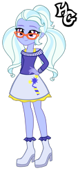 Size: 1317x2838 | Tagged: safe, artist:hellgirl66618, imported from derpibooru, sugarcoat, equestria girls, friendship games, alternate universe, crystal prep shadowbolts, female, hand on hip, high heels, shoes, simple background, solo, transparent background