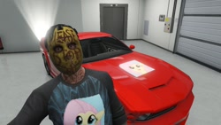 Size: 640x360 | Tagged: safe, imported from derpibooru, fluttershy, 3d, car, game, grand theft auto, manhunt, playstation 3, selfie, vapid dominator