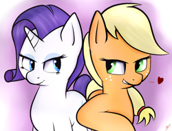 Size: 1682x1281 | Tagged: safe, artist:neighday, imported from derpibooru, applejack, rarity, female, lesbian, rarijack, shipping