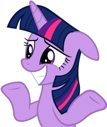 Size: 5120x6040 | Tagged: safe, artist:slb94, imported from derpibooru, twilight sparkle, alicorn, amending fences, absurd resolution, female, grin, shrug, simple background, solo, squee, transparent background, twilight sparkle (alicorn), vector