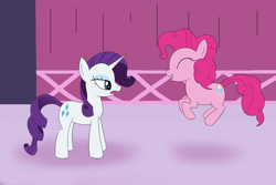 Size: 1280x853 | Tagged: dead source, safe, artist:lunaerix, imported from derpibooru, pinkie pie, rarity, carousel boutique, duo