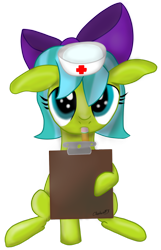 Size: 716x1115 | Tagged: safe, artist:clashwolf3, imported from derpibooru, oc, oc only, oc:angie, digital art, nurse, simple background, solo, transparent background