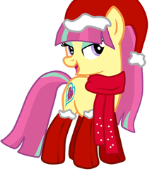 Size: 578x673 | Tagged: safe, artist:hannaspeert123, imported from derpibooru, sour sweet, pegasus, pony, equestria girls, friendship games, bedroom eyes, clothes, female, hat, mare, open mouth, santa hat, scarf, simple background, solo, stockings, transparent background, vector