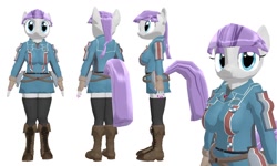 Size: 1280x768 | Tagged: safe, artist:ray670, imported from derpibooru, maud pie, anthro, plantigrade anthro, 3d, valkyria chronicles