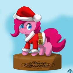 Size: 3000x3000 | Tagged: safe, artist:mopyr, imported from derpibooru, pinkie pie, christmas, female, outfit, solo