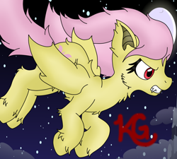 Size: 1000x900 | Tagged: safe, artist:royaltwilight, imported from derpibooru, fluttershy, bat pony, pony, female, flutterbat, night, solo