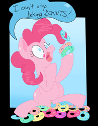 Size: 778x1000 | Tagged: safe, artist:krazykari, artist:tehflah, edit, imported from derpibooru, pinkie pie, bread, donut, female, food, solo