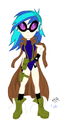 Size: 1101x2003 | Tagged: safe, artist:e-e-r, imported from derpibooru, dj pon-3, vinyl scratch, equestria girls, crossover, female, fortune, metal gear solid, metal gear solid 2, simple background, solo, transparent background