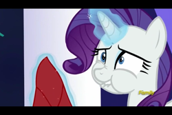 Size: 960x640 | Tagged: safe, imported from derpibooru, screencap, rarity, pony, unicorn, castle sweet castle, season 5, discovery family logo, disgusted, female, magic, mare, solo