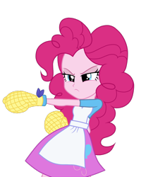 Size: 800x1000 | Tagged: safe, artist:twimix, imported from derpibooru, pinkie pie, equestria girls, apron, boxing, clothes, female, oven mitts, simple background, solo, transparent background