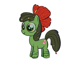 Size: 1200x1000 | Tagged: safe, artist:mightyshockwave, imported from derpibooru, apple bloom, alraune, plant pony, plant, species swap, transformation