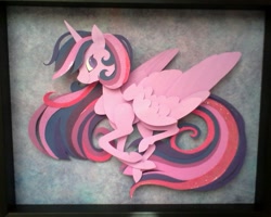 Size: 1024x821 | Tagged: safe, artist:griffsnuff, artist:shpooshadowboxes, imported from derpibooru, part of a set, twilight sparkle, alicorn, pony, collaboration, craft, cut paper, female, mare, shadowbox, solo, traditional art, twilight sparkle (alicorn)