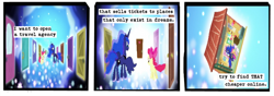 Size: 720x252 | Tagged: safe, imported from derpibooru, apple bloom, princess luna, scootaloo, sweetie belle, a softer world, dream, travel