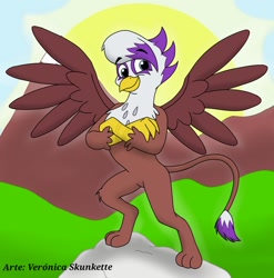 Size: 1266x1280 | Tagged: safe, artist:veronica skunkette, imported from derpibooru, oc, oc only, oc:joc, griffon, solo