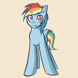 Size: 500x500 | Tagged: safe, artist:pony-butt-express, imported from derpibooru, rainbow dash, female, looking at you, smiling, solo