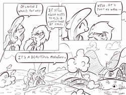 Size: 4000x3000 | Tagged: safe, artist:dilarus, deleted from derpibooru, imported from derpibooru, fluttershy, rainbow dash, comic:the best of intentions, black and white, comic, grayscale, monochrome