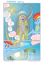 Size: 6611x9344 | Tagged: safe, artist:jeremy3, imported from derpibooru, derpy hooves, rainbow dash, pegasus, pony, comic:everfree, absurd resolution, comic, female, mare, sonic boom