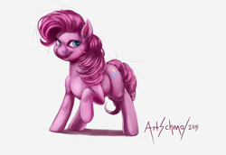 Size: 1000x687 | Tagged: safe, artist:artschmo, imported from derpibooru, pinkie pie, female, request, simple background, solo, white background