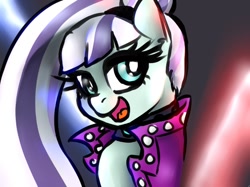 Size: 750x561 | Tagged: safe, artist:whale, imported from derpibooru, coloratura, the mane attraction, countess coloratura, female, smiling, solo