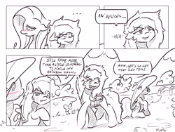 Size: 4000x3000 | Tagged: safe, artist:dilarus, deleted from derpibooru, imported from derpibooru, fluttershy, rainbow dash, comic:the best of intentions, black and white, comic, grayscale, monochrome