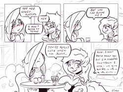 Size: 4000x3000 | Tagged: safe, artist:dilarus, deleted from derpibooru, imported from derpibooru, fluttershy, rainbow dash, comic:the best of intentions, black and white, comic, grayscale