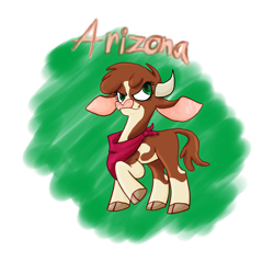 Size: 1024x1024 | Tagged: safe, artist:sonicanddisneyland1, imported from derpibooru, arizona cow, cow, them's fightin' herds, arizona (tfh), cloven hooves, community related, female, simple background, smirk, solo, transparent background